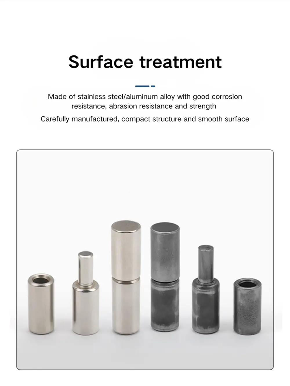 In Line Hinge Stainless Steel Lift Off