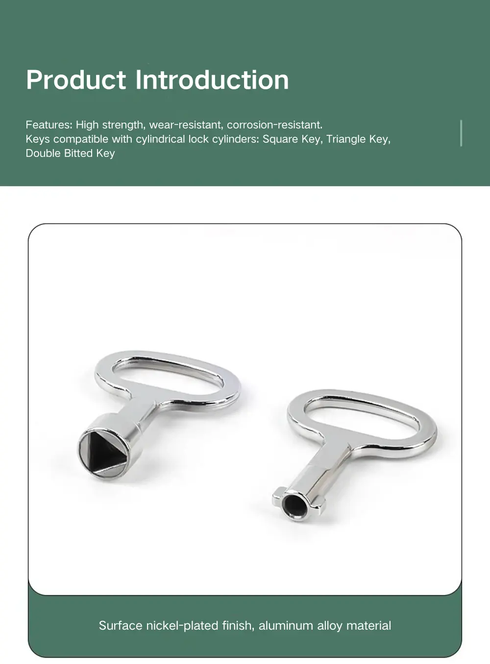 Aluminum Double Bit Key